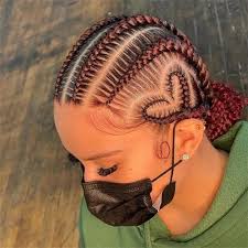 stitch braids cornrows with an cornrow heart